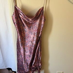 Elegant Paisley Slip Dress